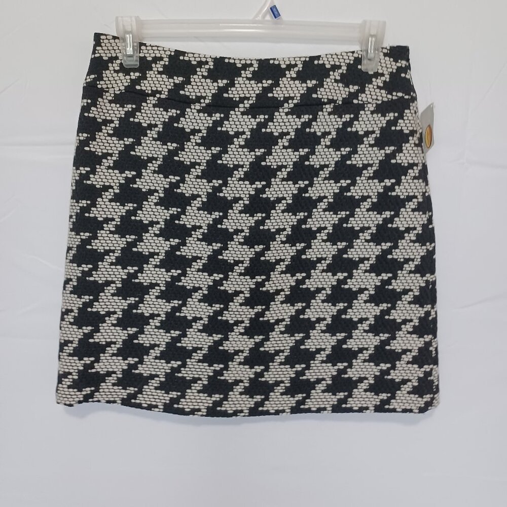 Talbots NWT skirt straight pencil black white sz 12p